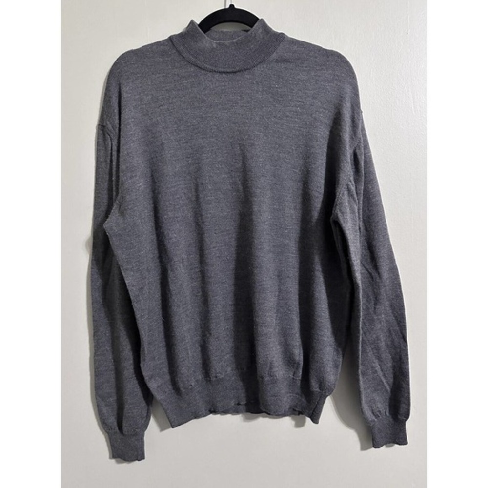 Tricots St Raphael Platinum Gray sweater Merino Wool Silk-Cashmere Men’s large